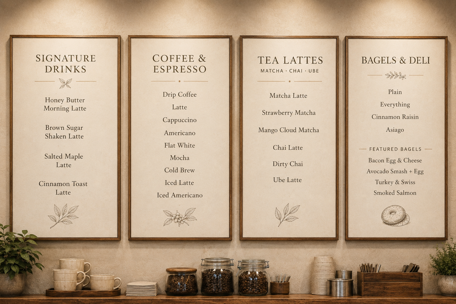 NLR menu board